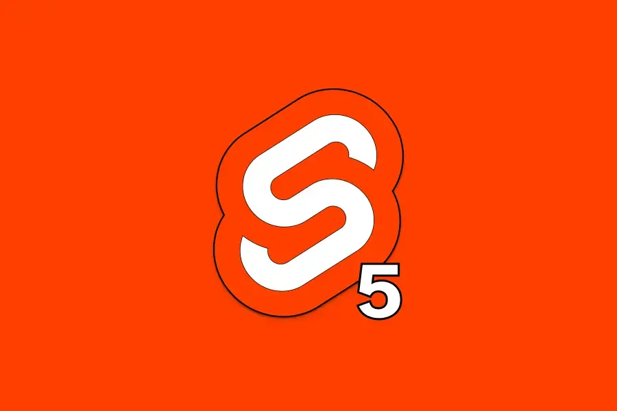 Svelte Logo with orange background